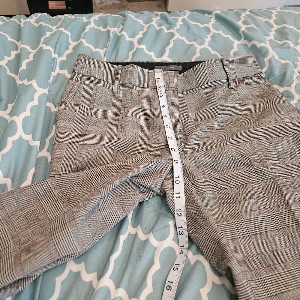 Liz Claiborne Sloan Gray Plaid Career Pants Women’s Size 6R Straight Leg - Picture 8 of 10